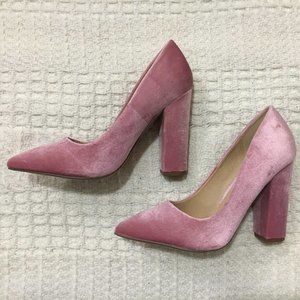Pink Velvet Ogden By Not Just A Pump (size 5.5)